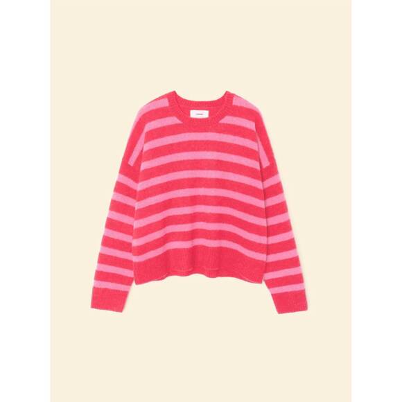 NEW XIRENA lela striped pullover sweater in red rose - Picture 5 of 6